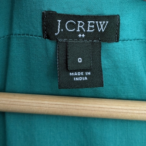 J Crew Blakely Dress, Sleeveless, Ruffle, Cyan Green, Women's Size 0 - Picture 10 of 10